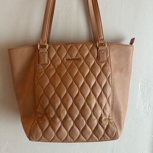 Vera Bradley Tan Quilted Tote Bag